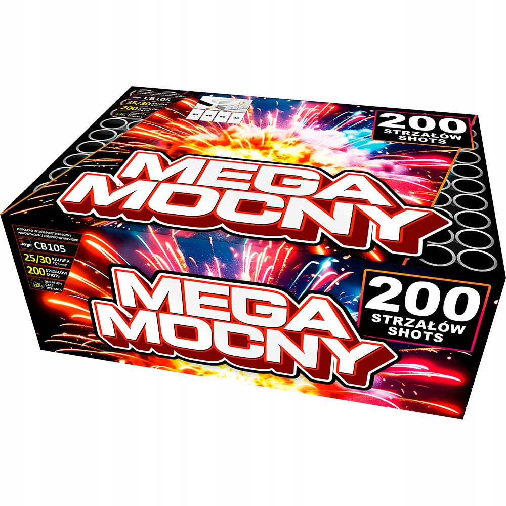 Fajerwerki Wyrzutnia Bateria Mocny CB105 Jorge 200 strzałów