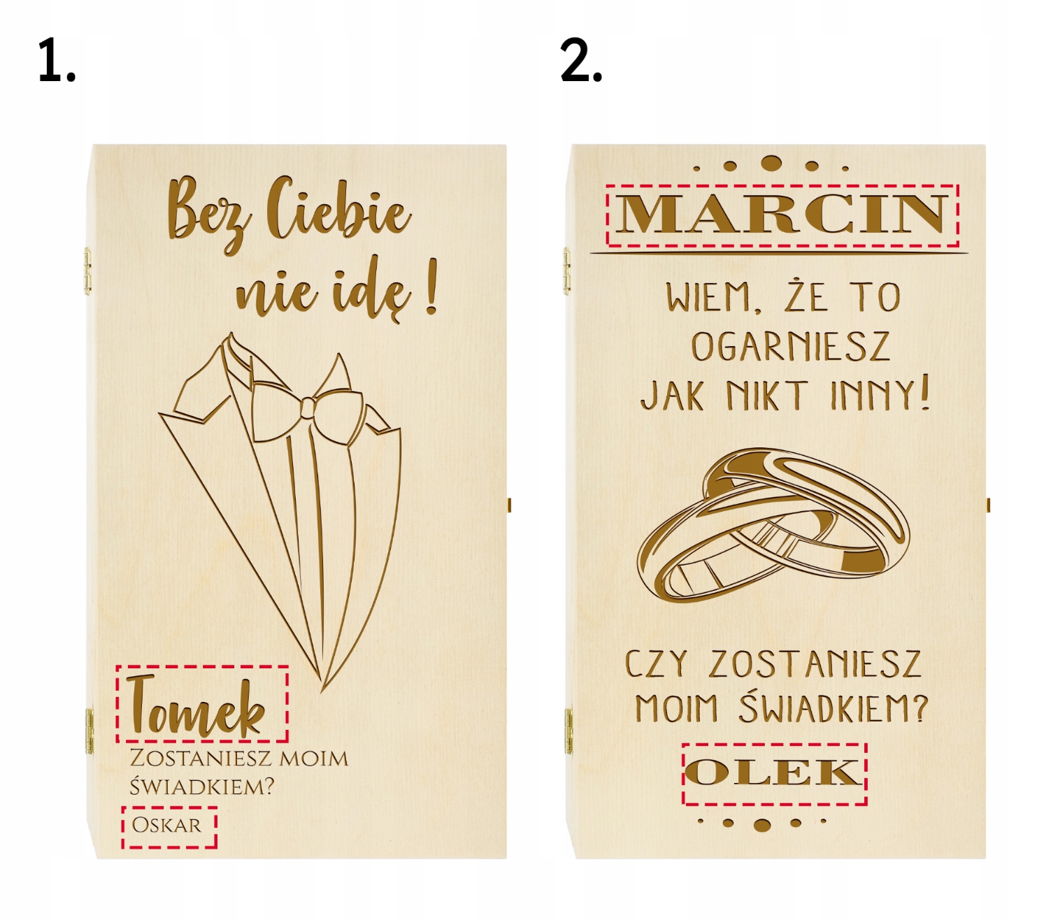 PROŚBA O ŚWIADKOWANIE ZAPROSZENIE ŚWIADKÓW NA ŚLUB Kolor dominujący beże i brązy