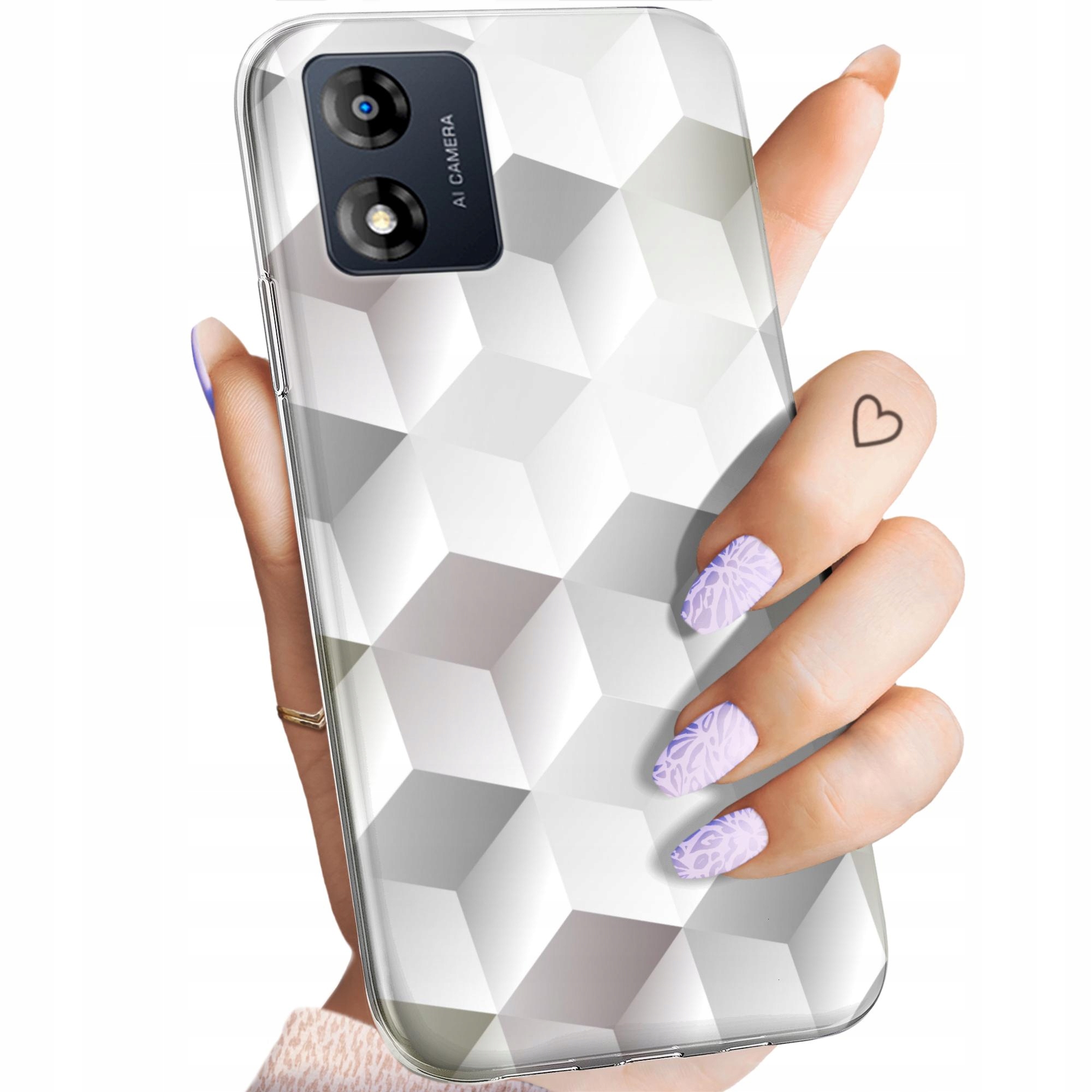 Etui Do Motorola Moto E13 3D Geometryczne Iluzja Obudowa Pokrowiec