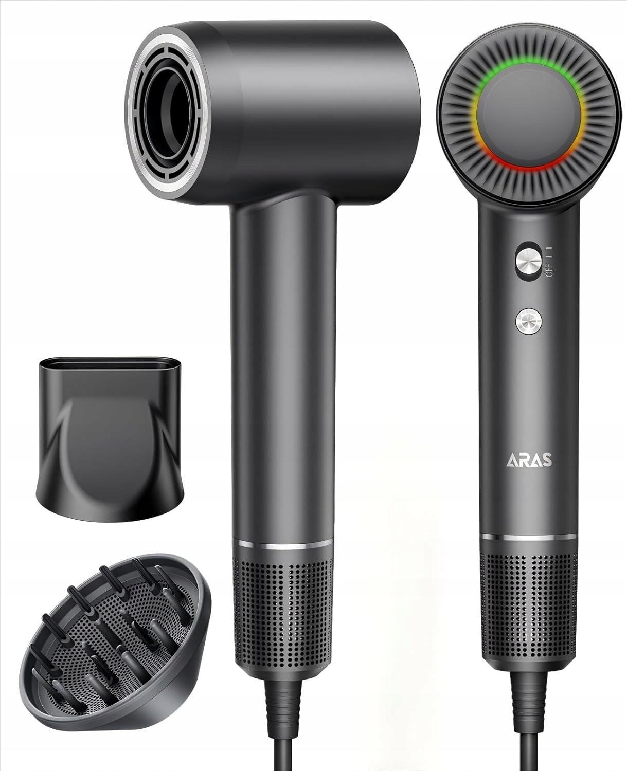 Sušič Vlasov Aras 1500W Veľký Set Nástavcov Silná Regulácia Pro