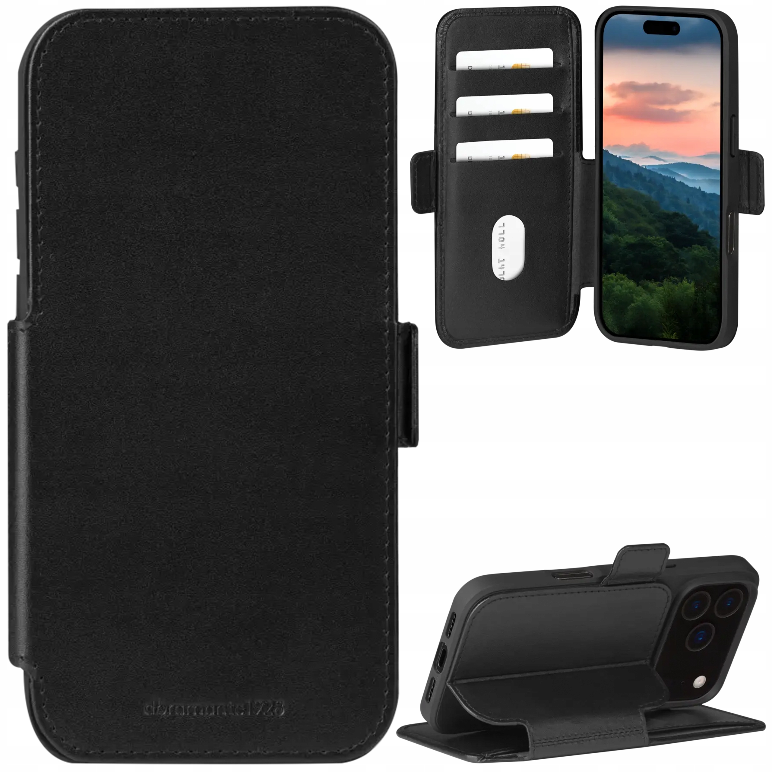 DBRAMANTE1928 Kodaňové pouzdro Pouzdro Kožené pro iPhone 17 Pro Max Kryt