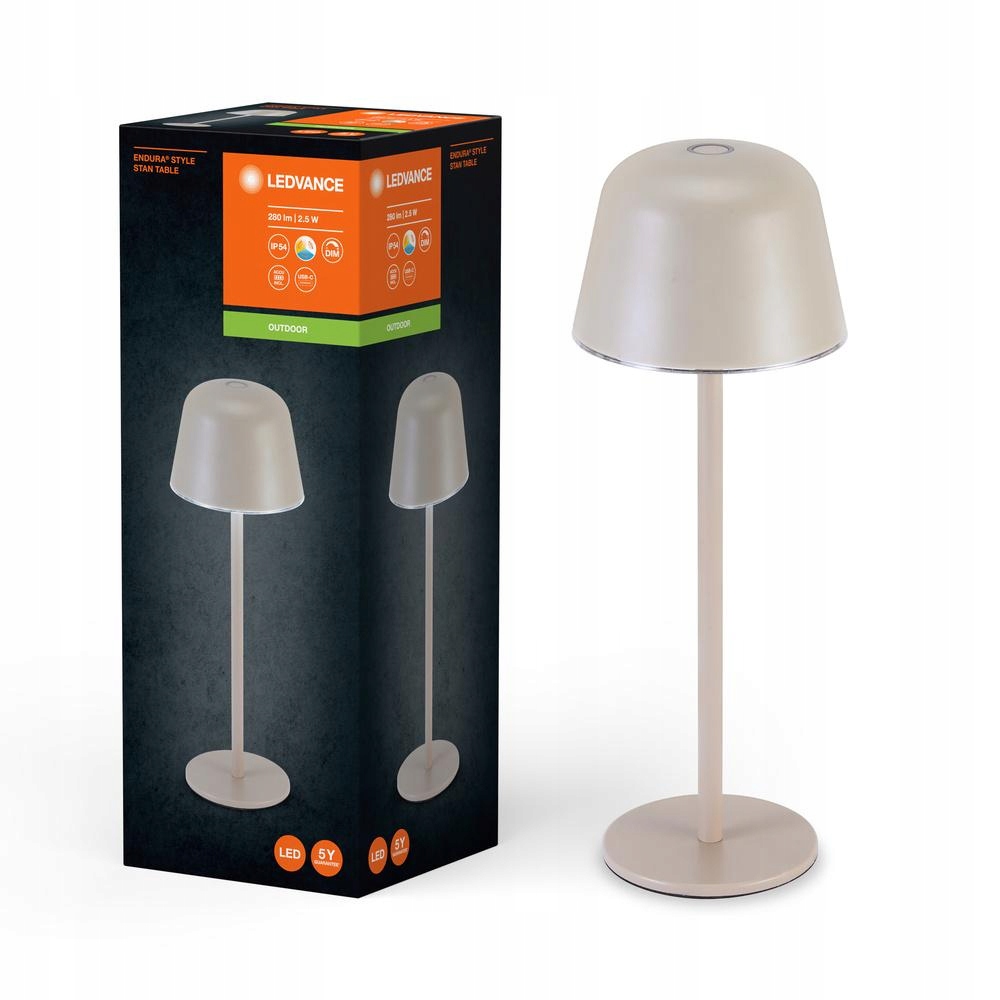 Venkovní stolní Led lampa Akumulátorová 2.5W Cct IP54 Béžová Ledvance