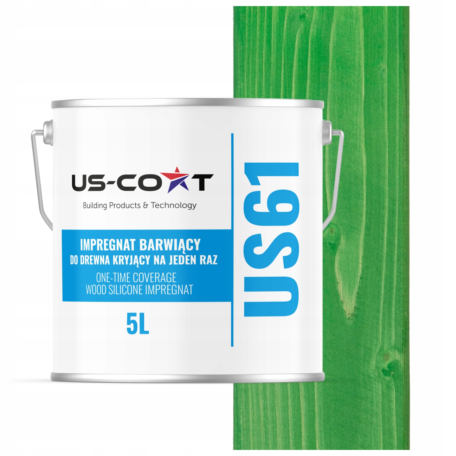 Impregnácia Na Drevo Extra Farba S Ochrannými Voskami Na Jedno Použitie Uv Zelená Mätová 5 L