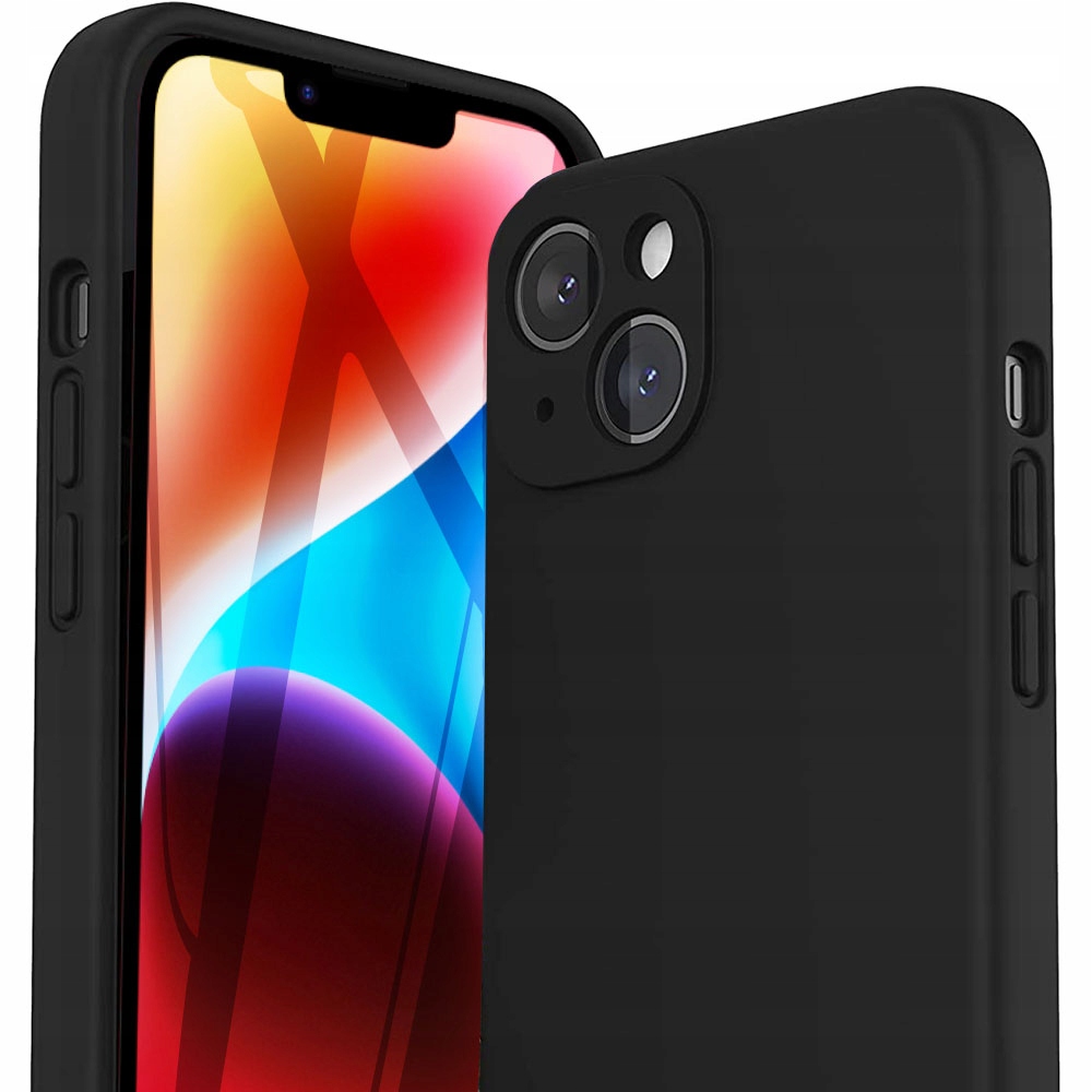 ETUI CASE OBUDOWA PLECKI FUTERAŁ SILIKONOWE LIQUID DO IPHONE 14 + SZKŁO