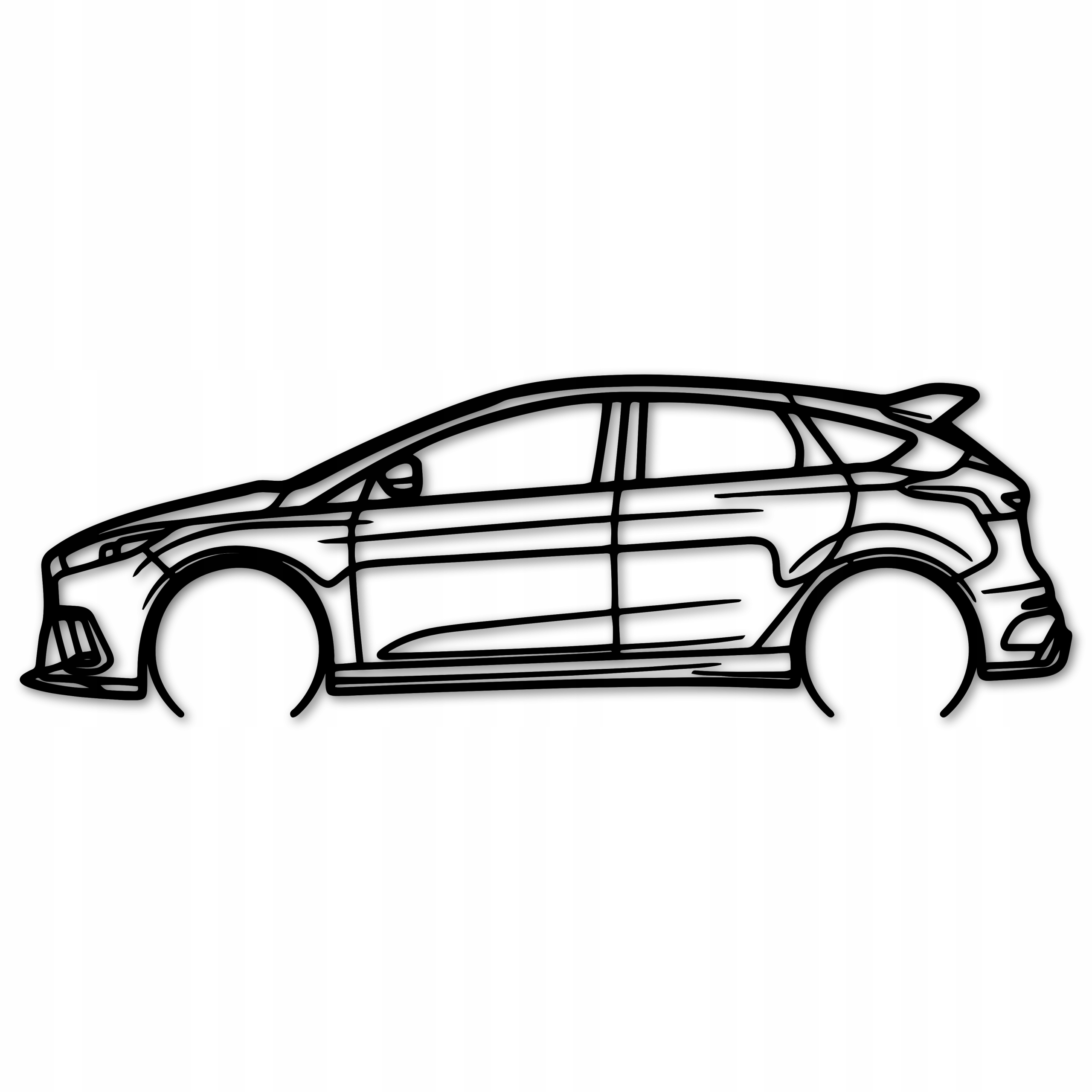 Auto Ford Focus rs Obraz Ažurový Obrazy Do Obývacího Pokoje Na Zeď Panel 80 cm