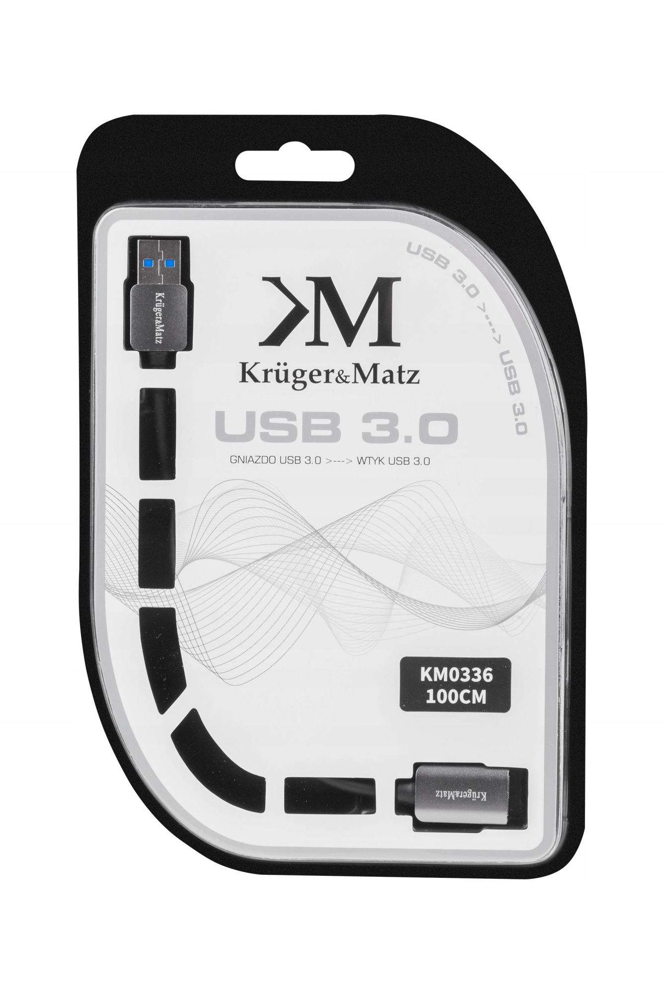 Kabel USB3.0 wtyk - gniazdo 1m Kruger&Matz Marka Kruger&matz