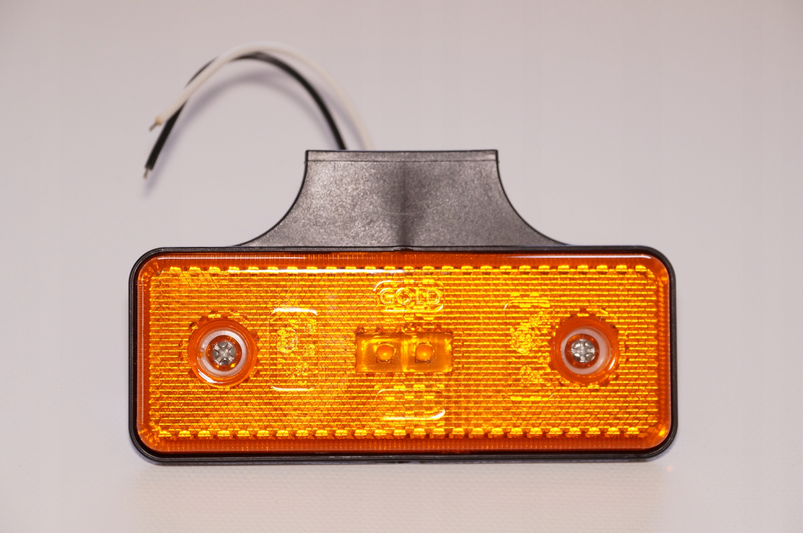 Lampa obrysowa 2 led uchwyt gold obrysówka