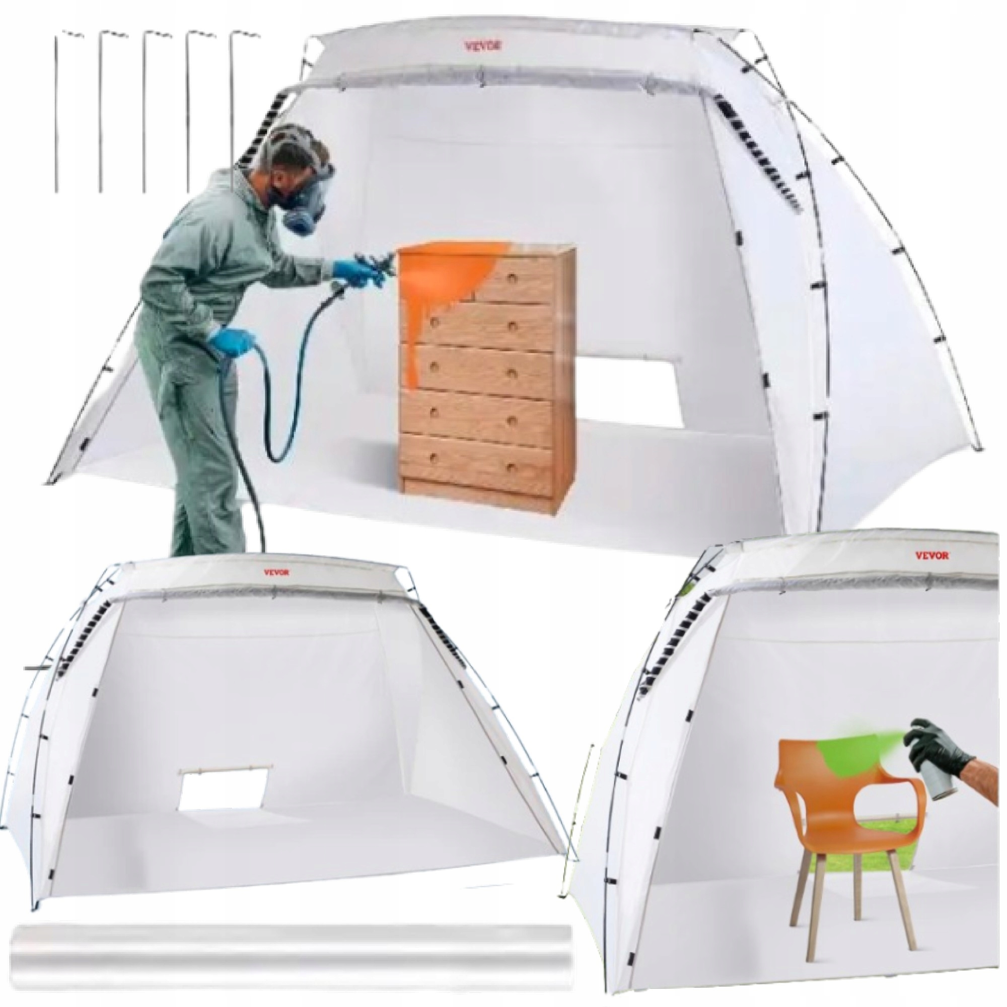 Stan Přenosná kabina Lakovací komora Lakovna 3x2 m