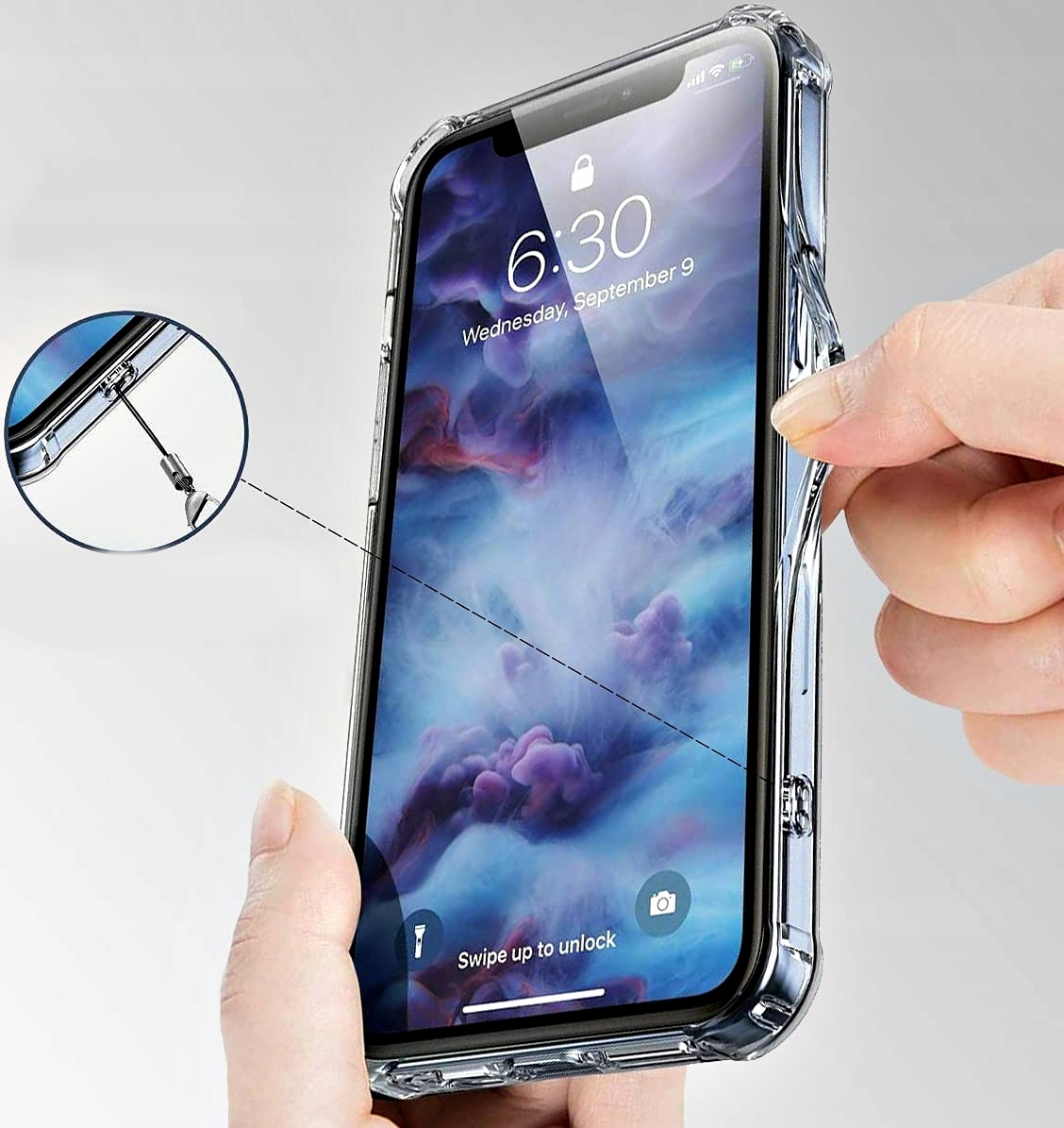 Etui ANTI SHOCK WYSPA do APPLE IPHONE 11 +SZKŁO Kolor bezbarwny