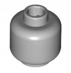 

Lego 3626c Głowa Główka szara jasna Nowa (1g)