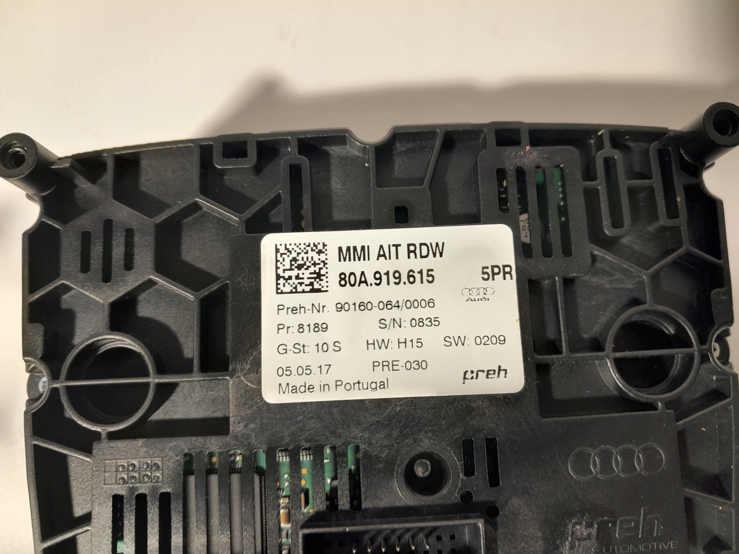 AUDI Q5 80A Bedienteil MMI 80A919615