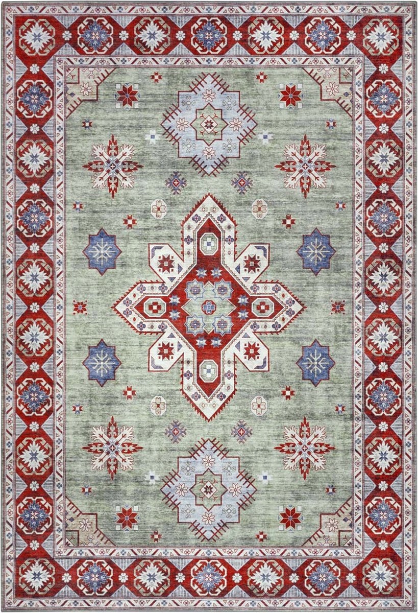 Zelený orientálny koberec Tabriz dena 200 x 290 cm