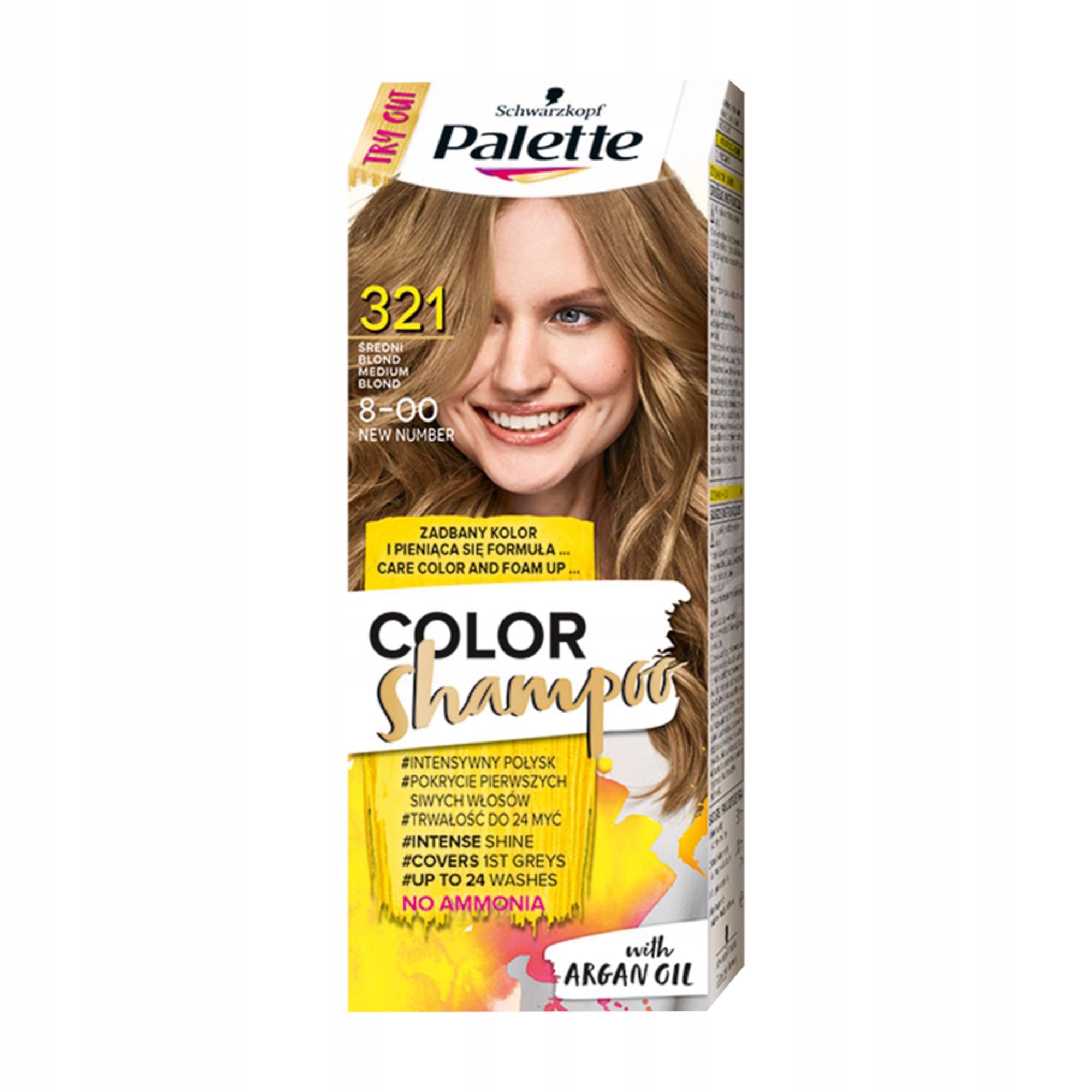 

Palette Color Shampoo Średni blond 321 szampon kol