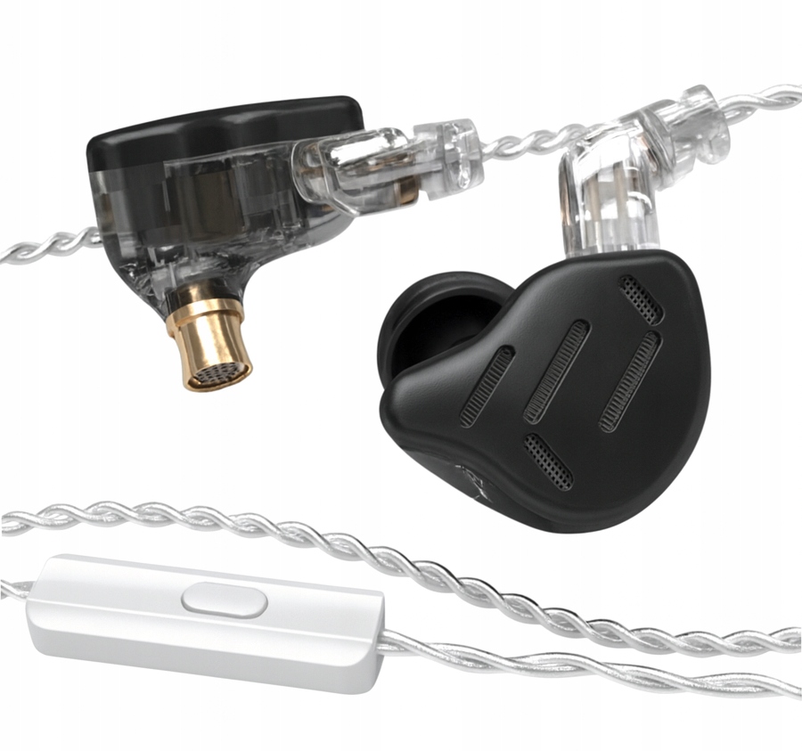 Kz Zax Słuchawki Dokanałowe Hybrydowe Hifi 1DD 7BA Mikrofon