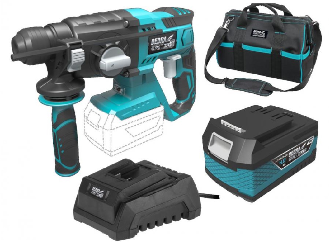 

Dedra Zestaw Młotowiertarka Akumulator Ładowarka