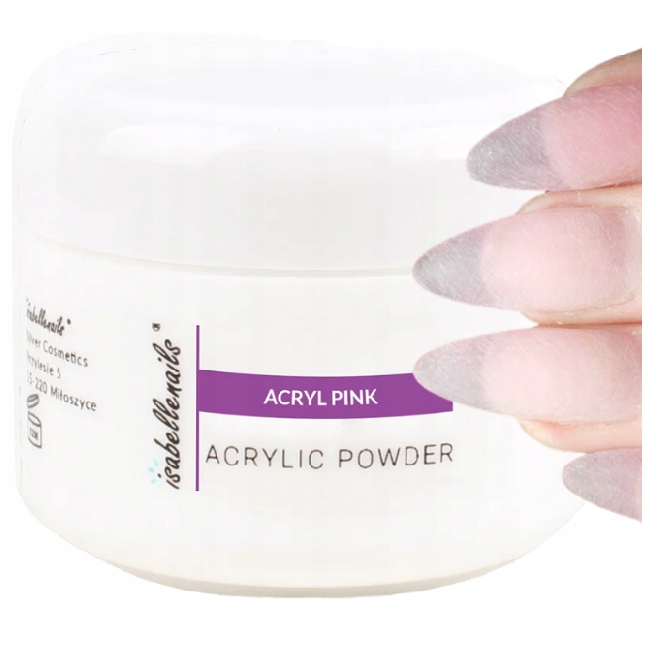 Puder Proszek Akryl Pink Transparentny jasno Różowy 15ml Isabellenails