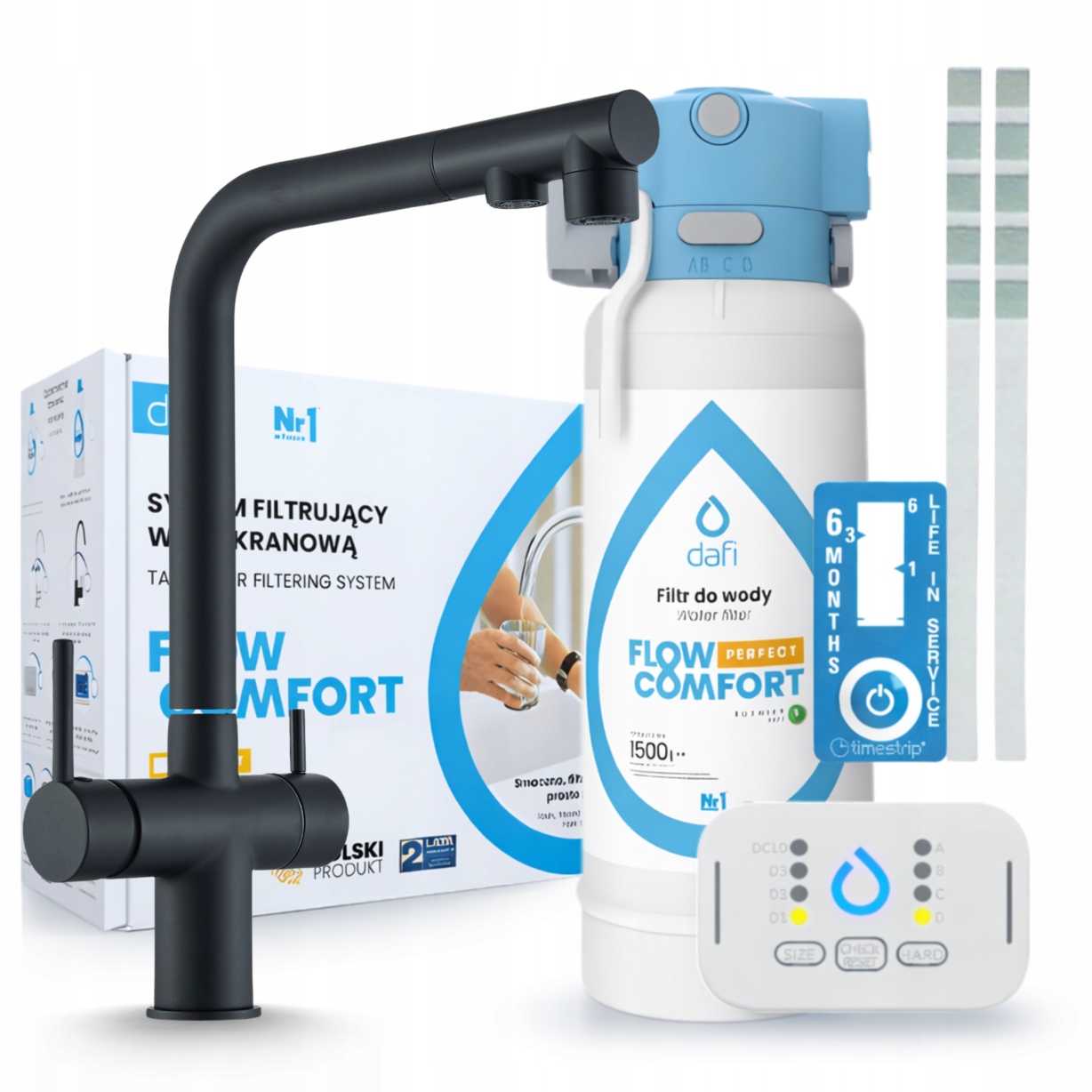 Kuchyňský Kohoutek Na Vodní Filtr Černý A Filtr Pod Dřez Dafi Flow Comfort D-1