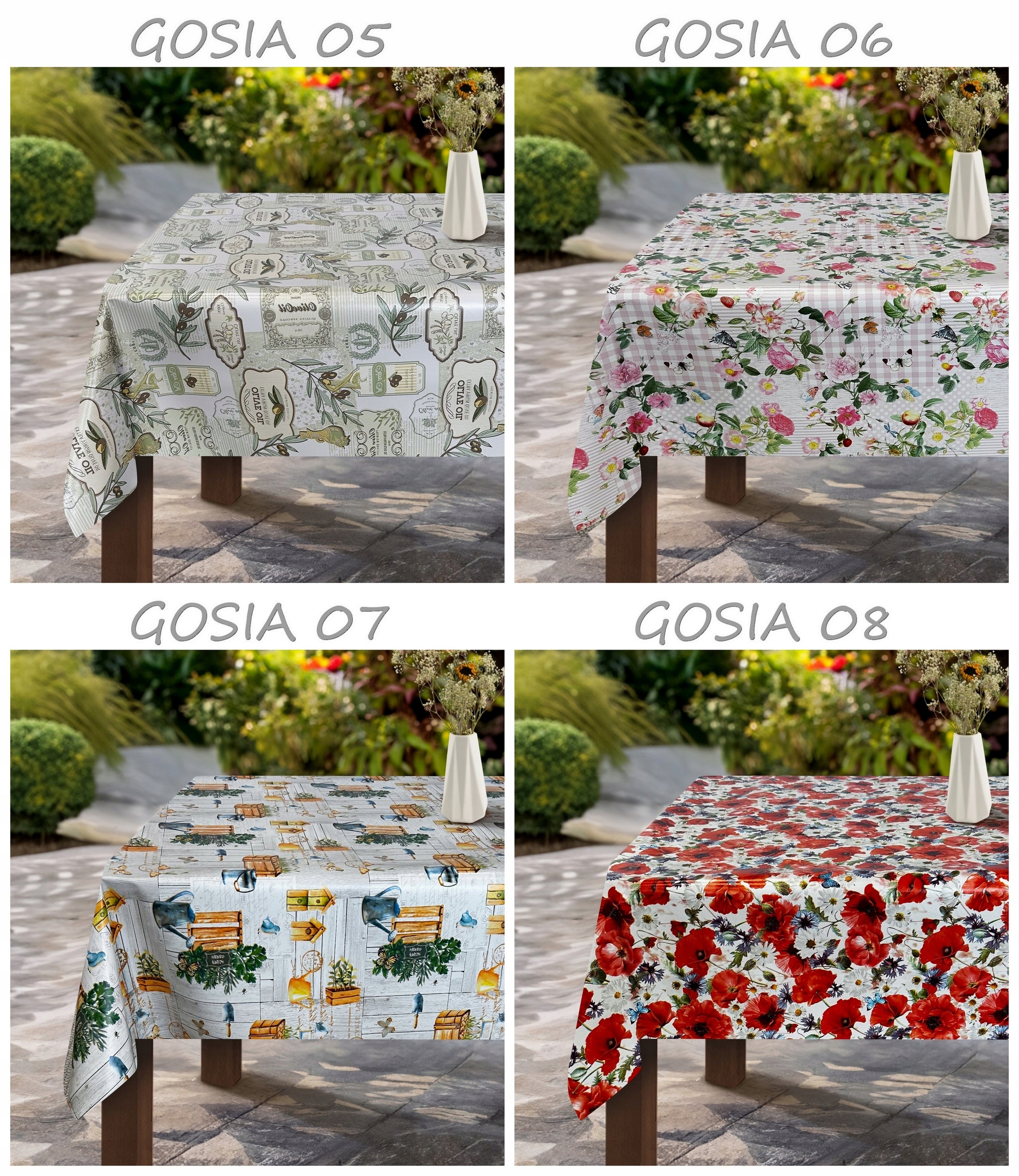 CERATA na stół 140x180 obrus NA WŁÓKNIE tkaninie GRUBA PLAMOOPDORNA Marka Łóżkoholicy