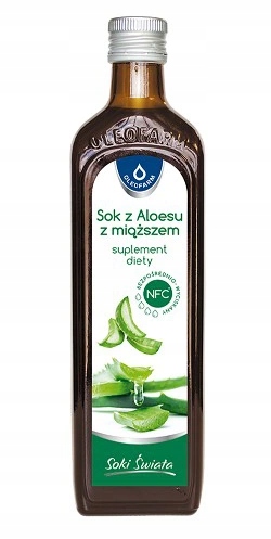 

Aloes Sok z aloesu z miąższem, 500ml Oleofarm