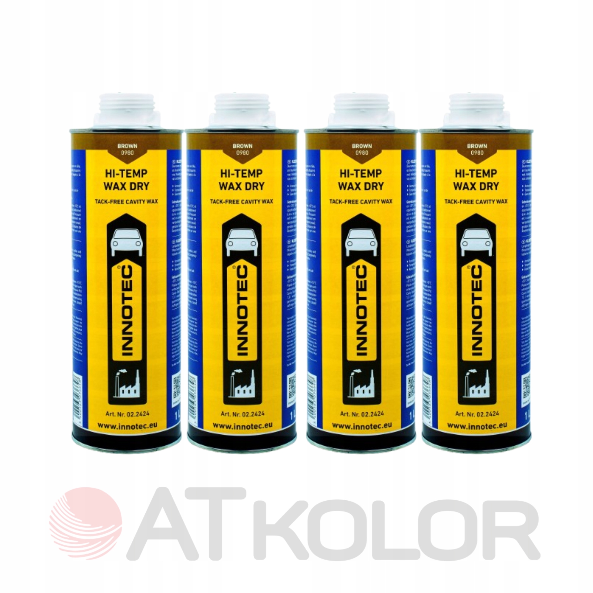 Suchý vosk na údržbu podvozku Hi-Temp Wax Dry Innotec Hnedý 4 Kusy