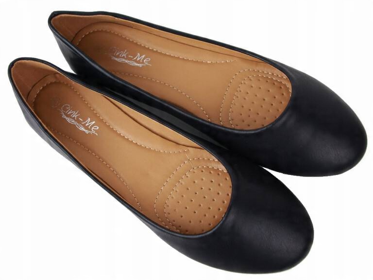 

Baleriny Balerinki Buty Skóra Czarne G9DM100 42