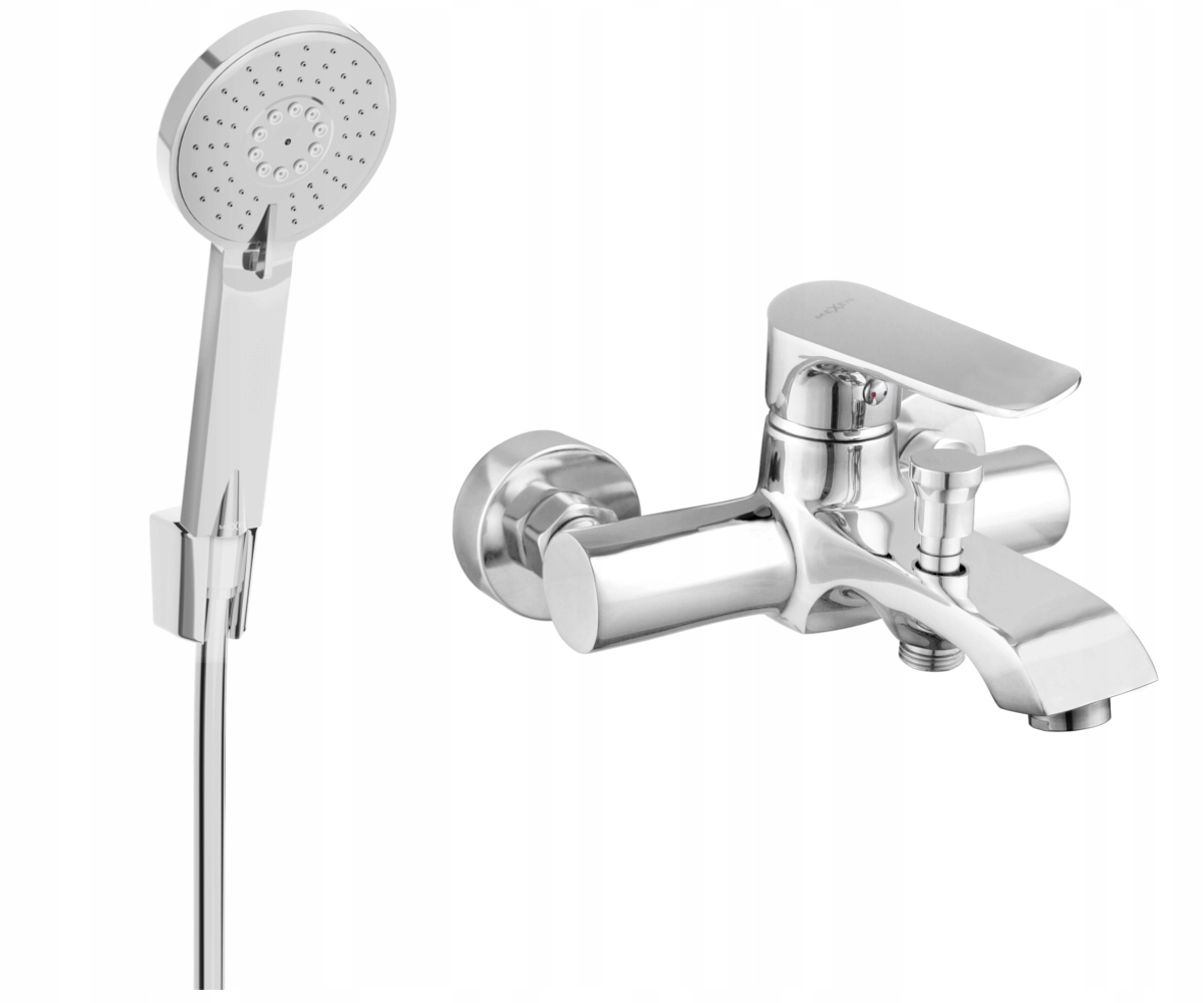 Mexen Pecos R40 vaňová batéria so sprchovým setom, chrómová úprava