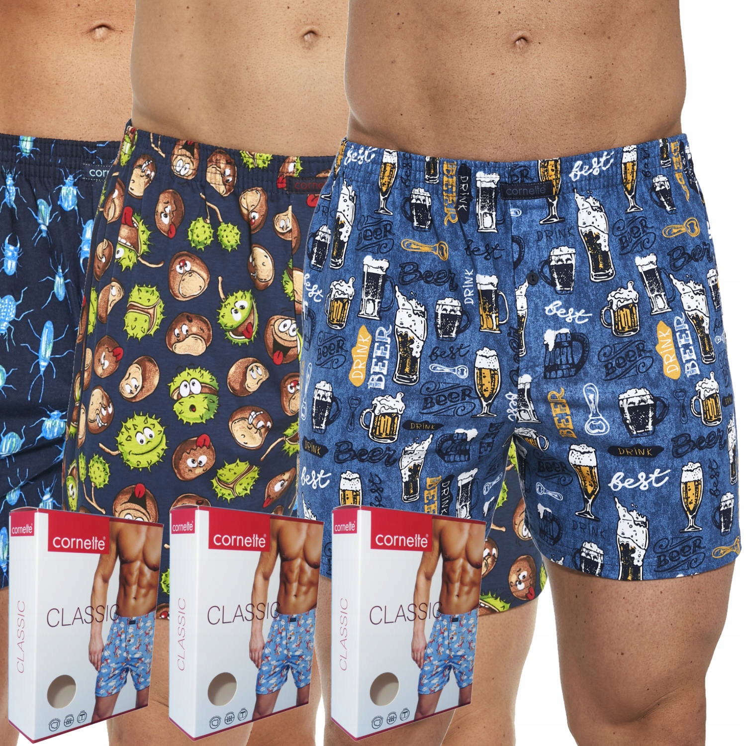 

Cornette bokserki Classic luźne szorty 3 pak 3 szt