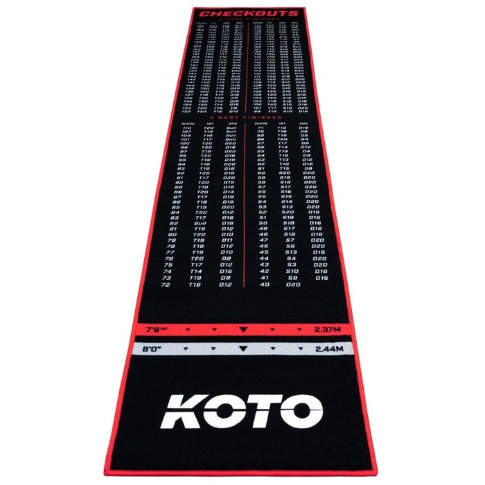 Mata do Darta Koto Dywan Checkout 285 x 80 cm Czerwony