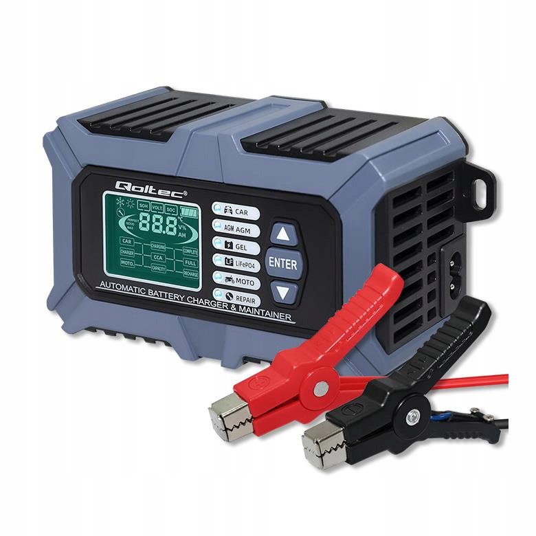 Ładowarka mikroprocesorowa Qoltec z testerem baterii i funkcją naprawy 12V