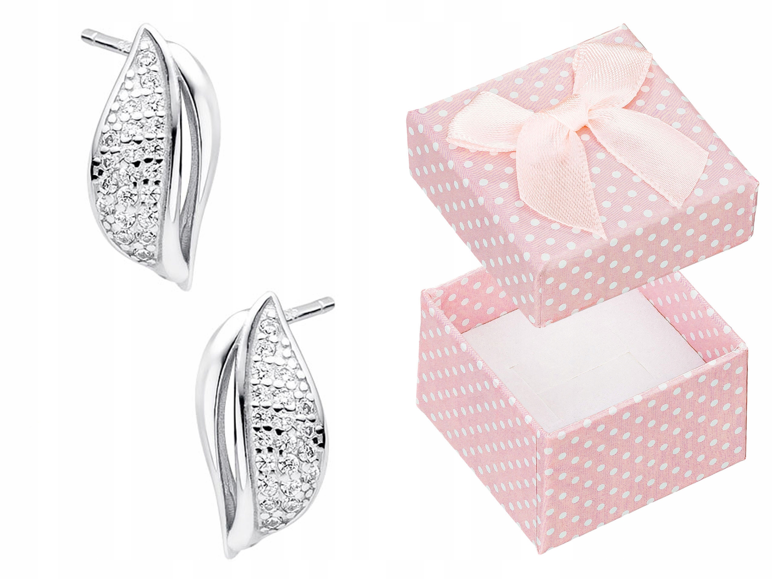 Náušnice Stříbrné šroubky se zirkony Elegantní rhodiované Stříbro 925