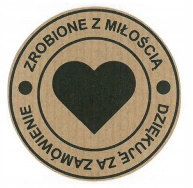 

Naklejki Kraft Zrobione Z Miłością 4 CM 35SZ HK640