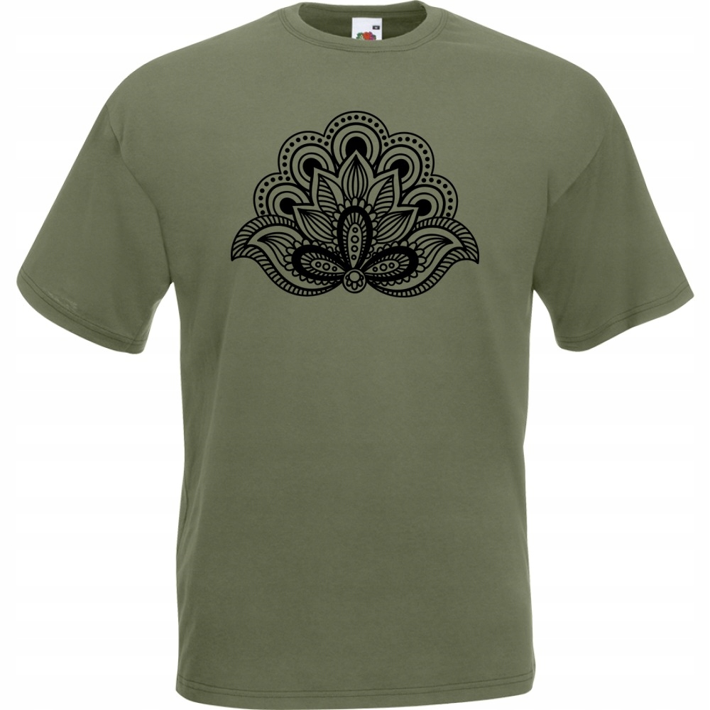 

Koszulka mandala symbol M oliwkowa