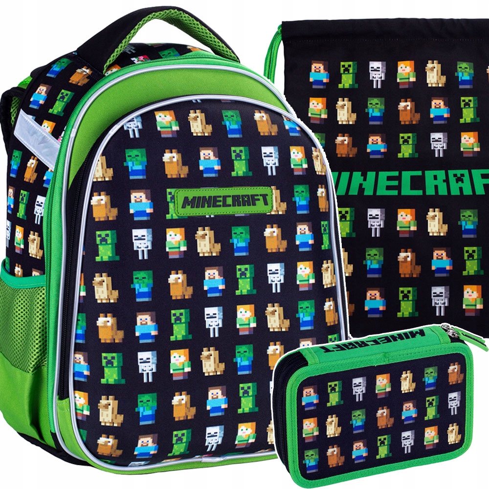 Школьные рюкзаки майнкрафт. Рюкзак Minecraft 502020201. Рюкзак школьный майнкрафт. Школьные портфели комплект для мальчиков. Рюкзак с комплектом для мальчиков.
