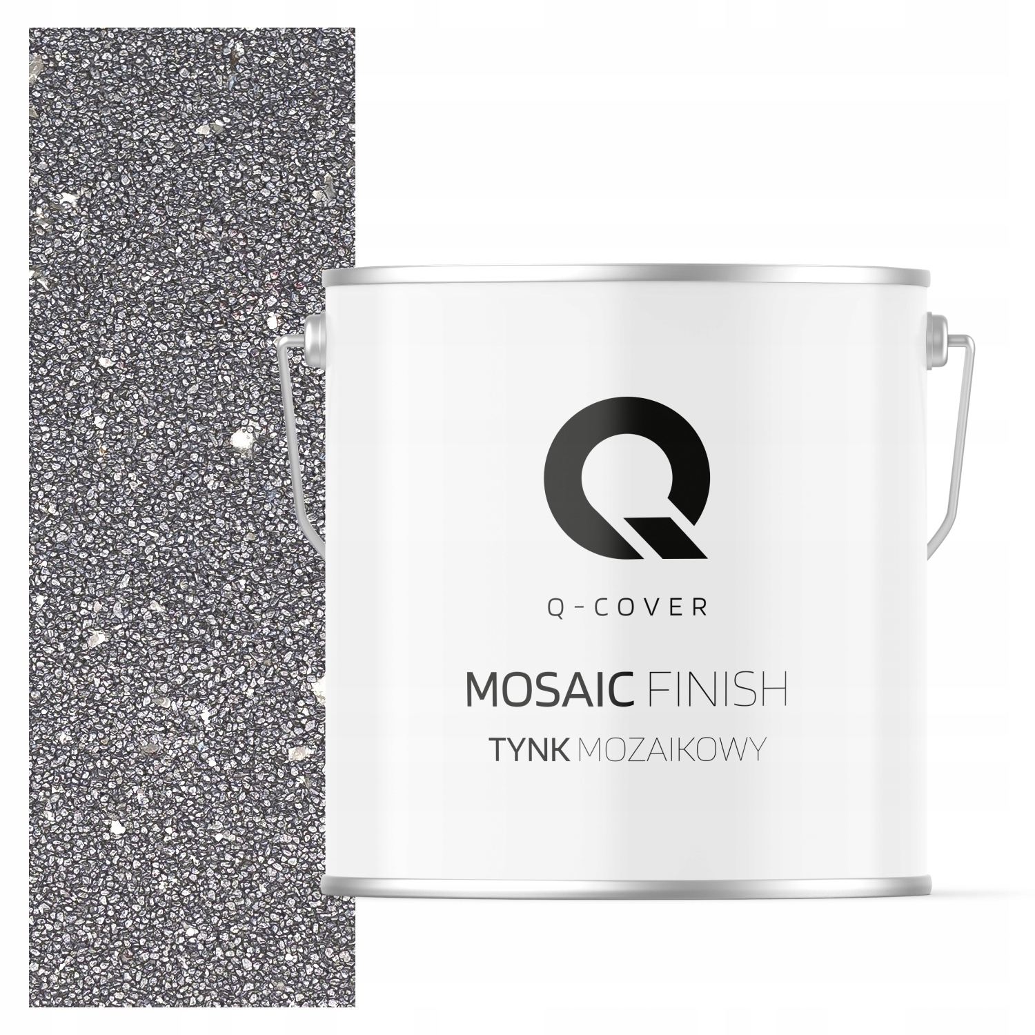 Mozaiková pryskyřičná omítka 7KG Vnitřní barva Stříbrná se stříbrnou slídou M54