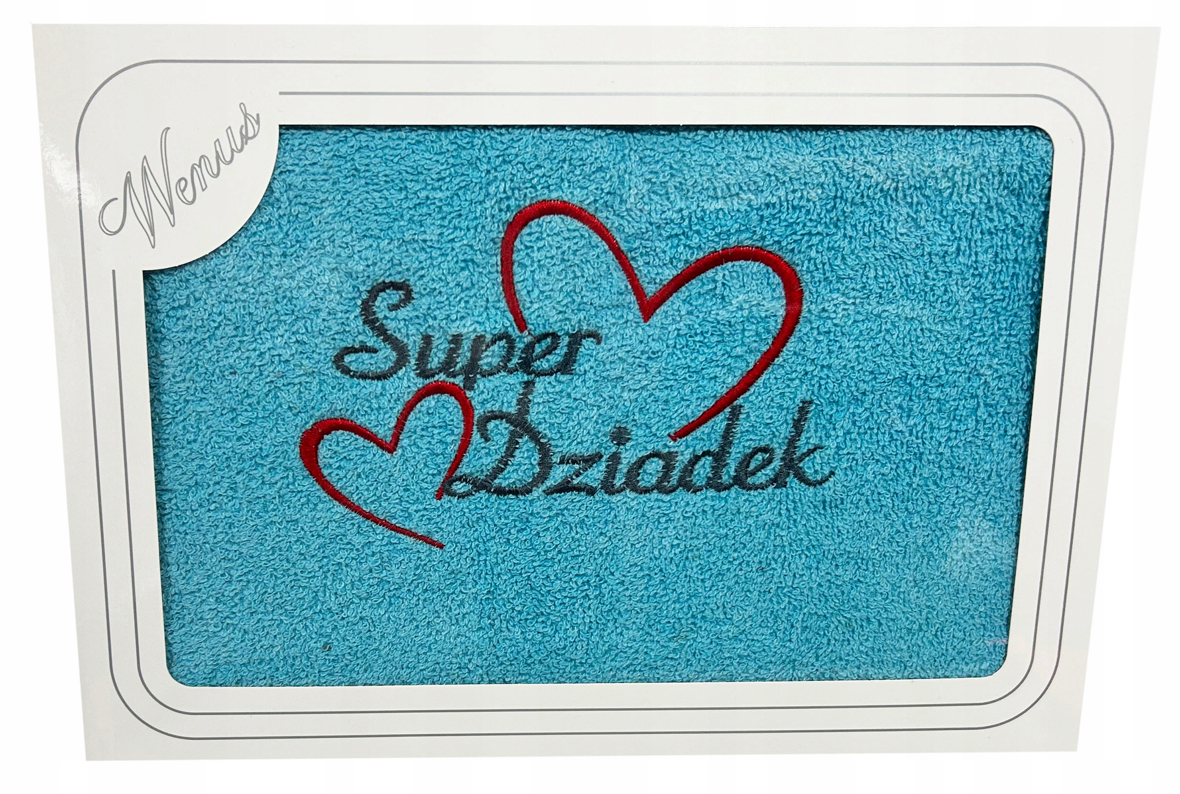 Ręcznik Z HAFTEM DZIADEK NA PREZENT gruby 70x140 DZIEŃ DZIADKA