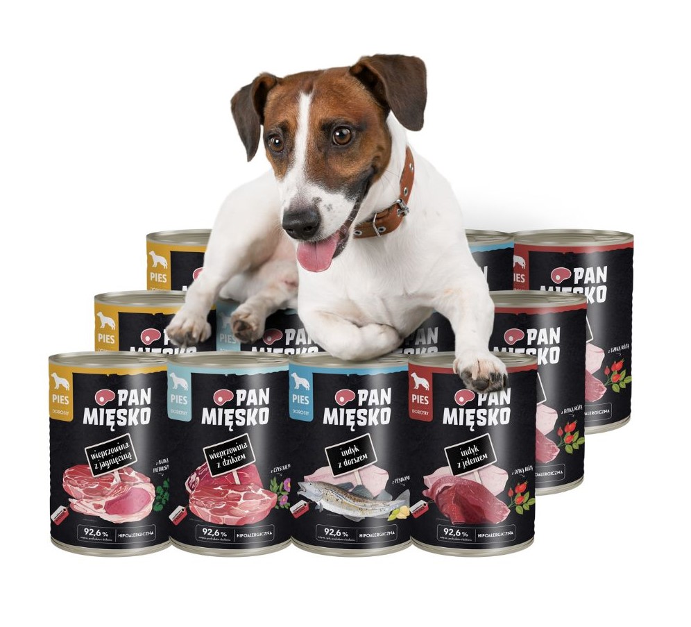 Levně Pan Mięsko Mokré Krmivo pro dospělé psy MIX Chutí 12x400g