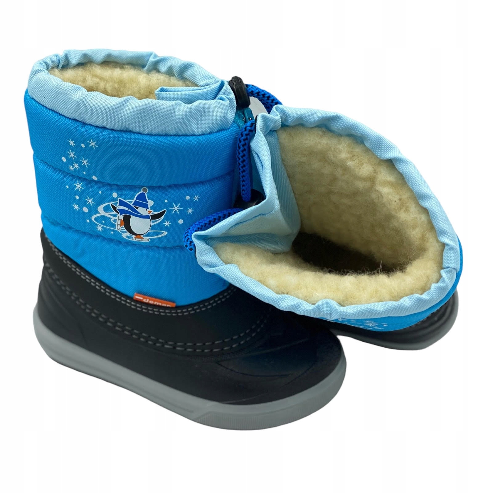 Demar Śniegowce KENNY Ocieplane Naturalna Wełna roz. 22/23 turkusowe F Odcień turkusowy