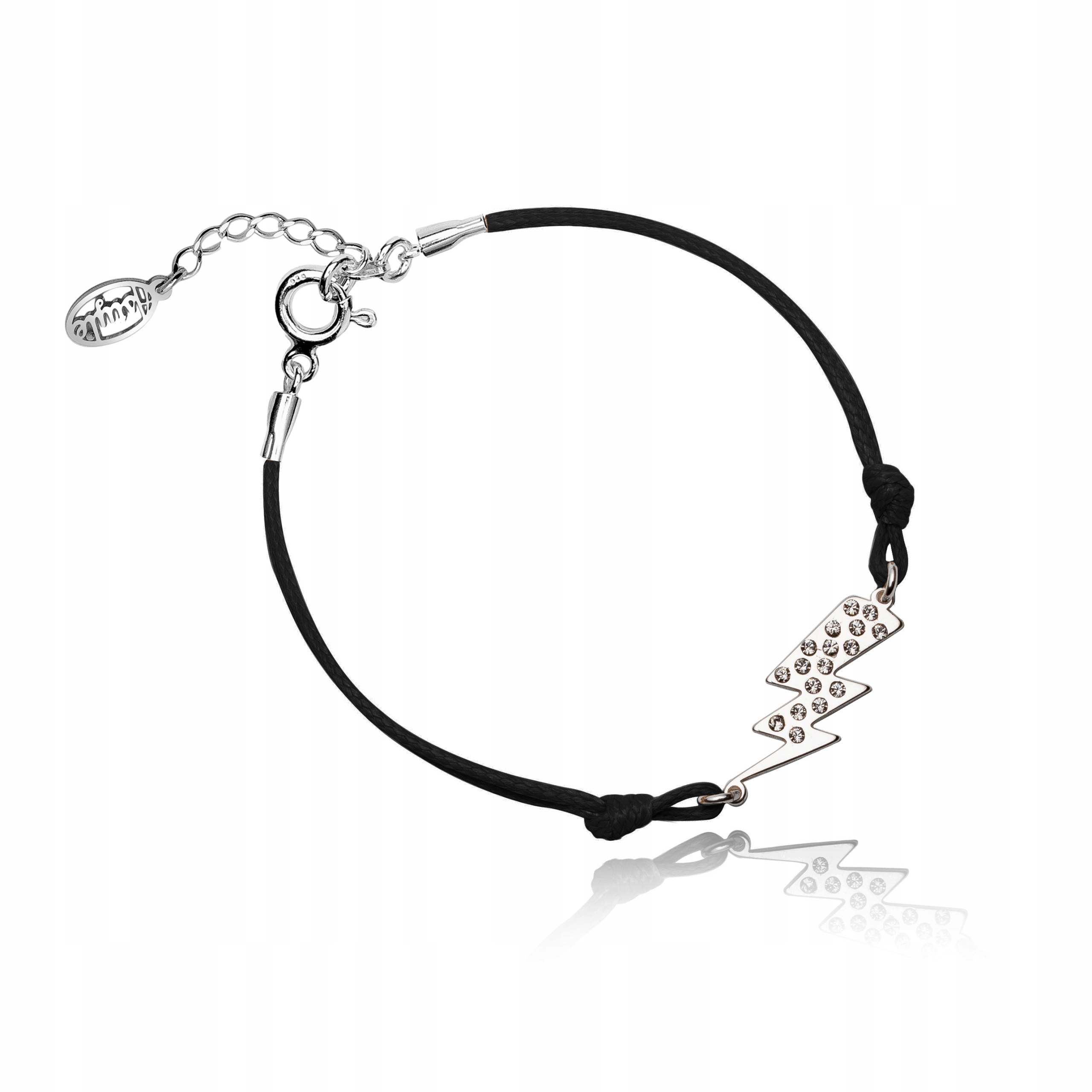 

Bransoletka błyskawica srebrna Swarovski Elements