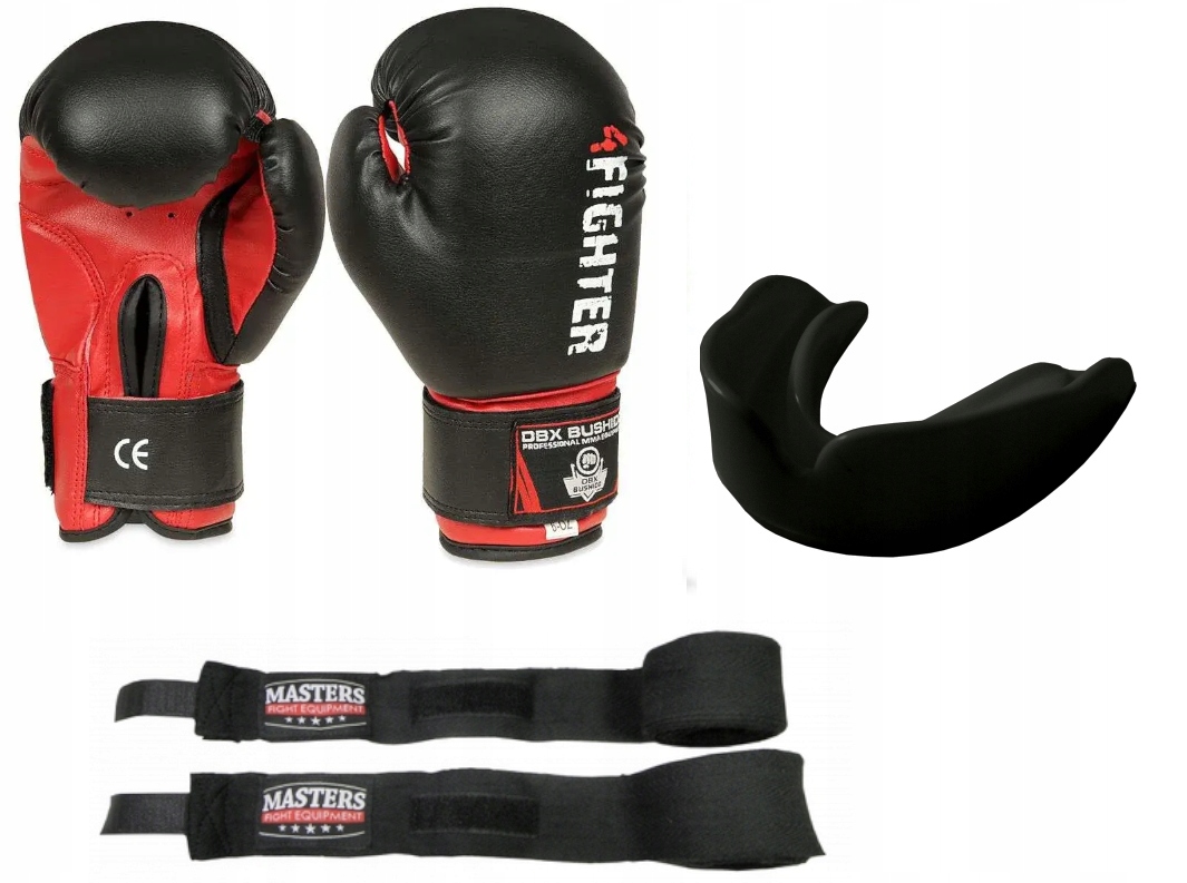 Zestaw Bokserski Dla Dziecka 5-10 lat: Rękawice 6oz Szczęka Bandaże