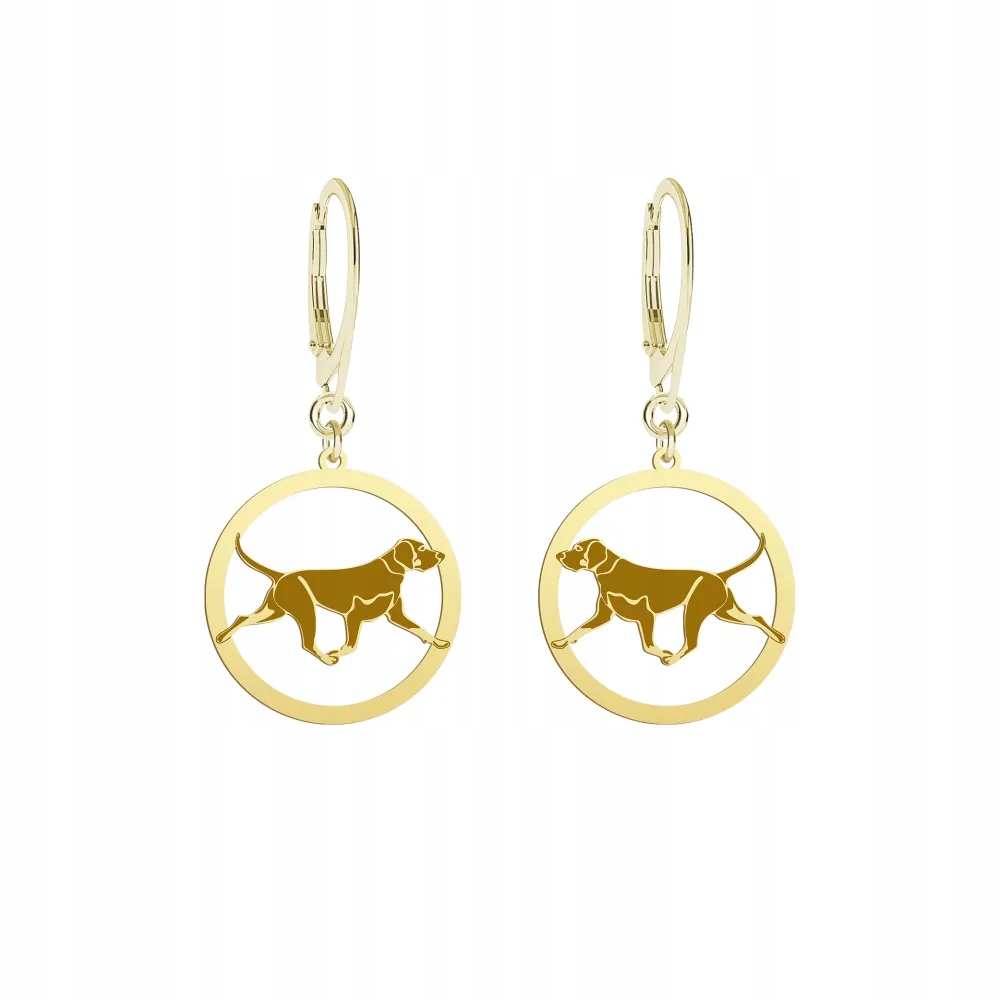 Náušnice Zlaté s pejskem Polský lovecký pes 925 Šperky Dárek Gravírování