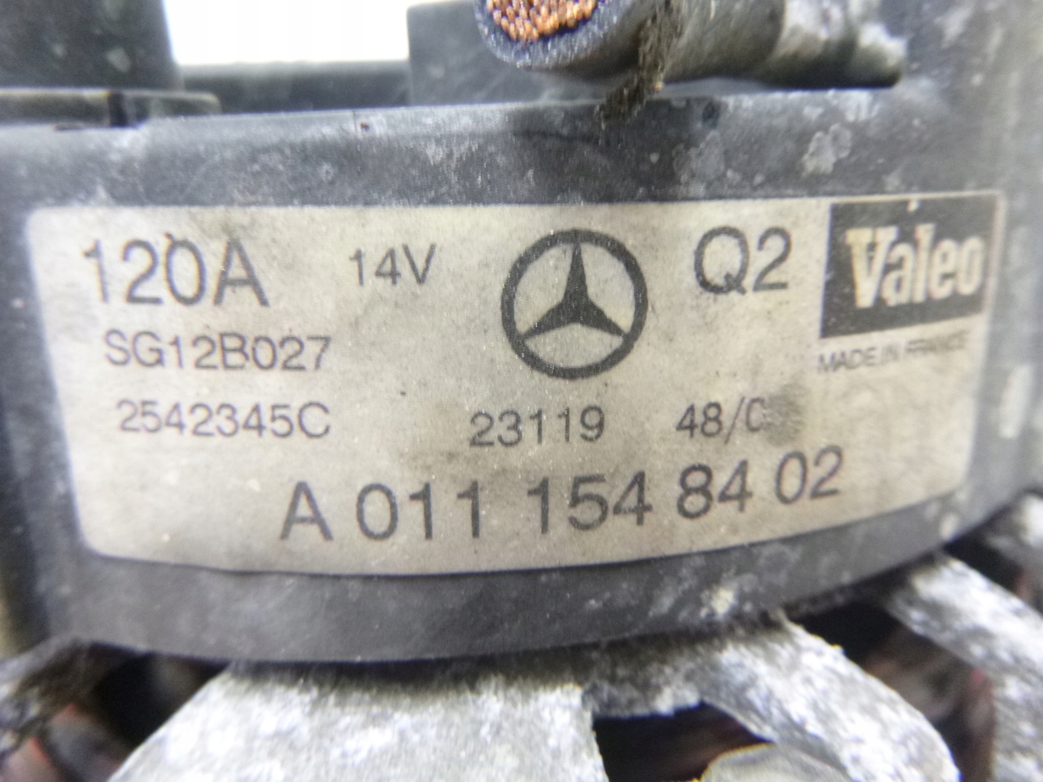 Alternator Mercedes W203 2.0 2002r. A0111548402