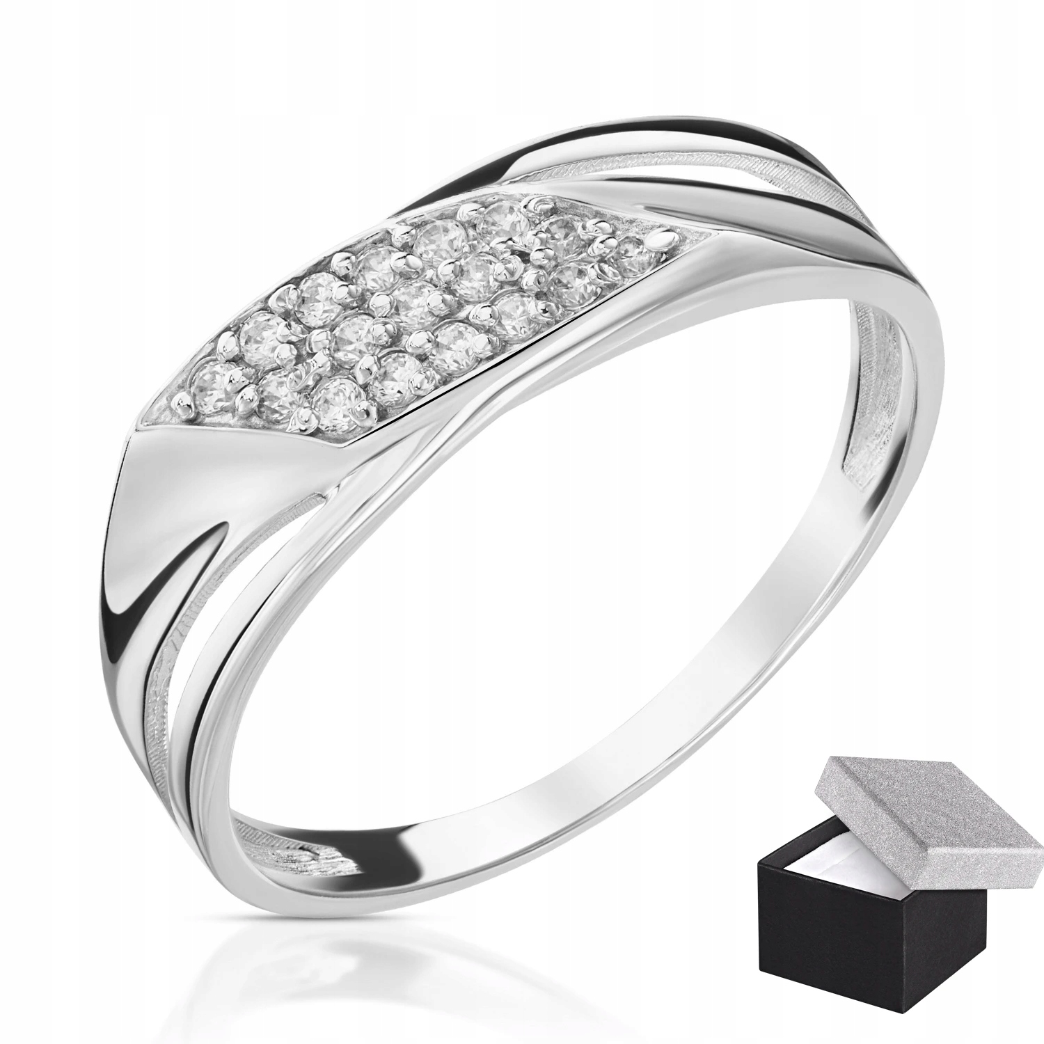 Prstýnek 925 S Zirkonem Osázený Kameny VEL.17