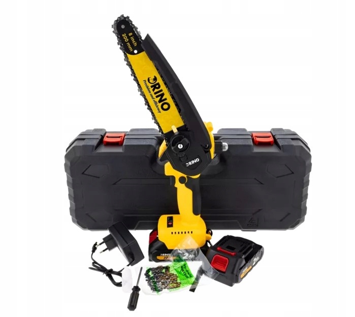 Pilarka łańcuchowa piła akumulatorowa do gałęzi 20V 200 mm aku 2x2Ah Rino