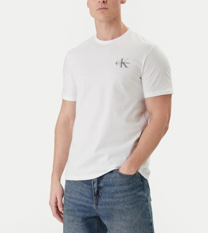 Calvin Klein Jeans Tričko LV04RF278G Bílá Regular Fit M