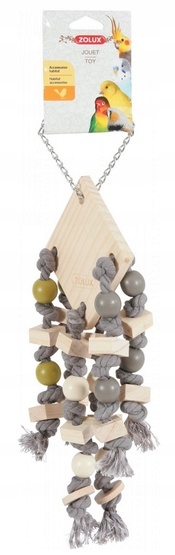 Levně Hračka Pro Ptáky Papoušky Se 6 Šňůrami Bavlněná Barevná Zolux Šňůrky