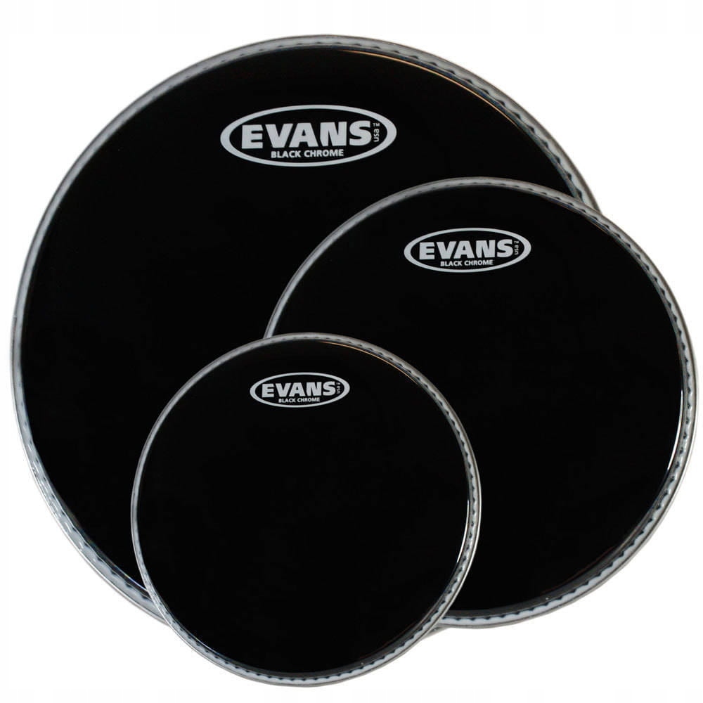 Evans Black Chrome Rock TomPack (10,12,16)