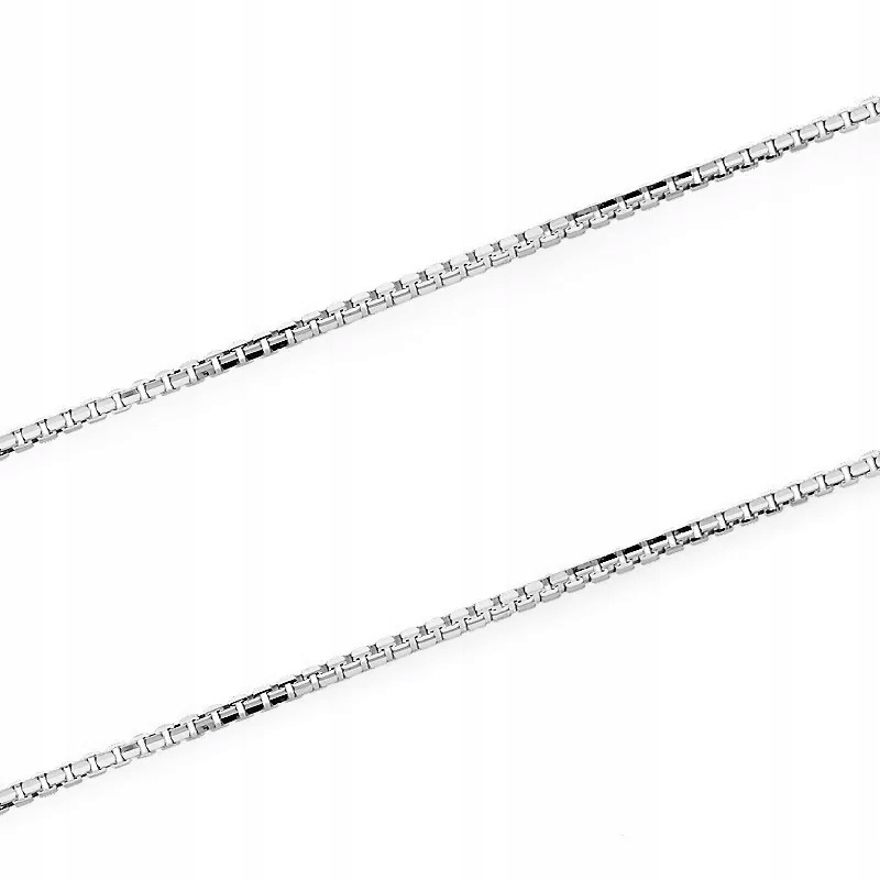 Stříbrný náhrdelník Kostka 925 Rhodiovaný s trvalou vazbou pro přívěsek 2.5 g R45