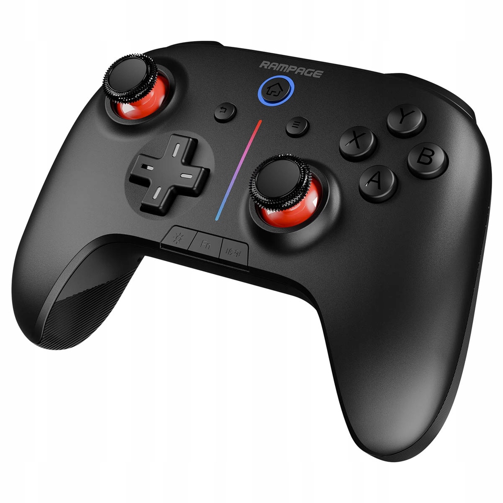 Rampage Hydra Kontroler gamingowy Rgb bezprzewodowy pad czarny