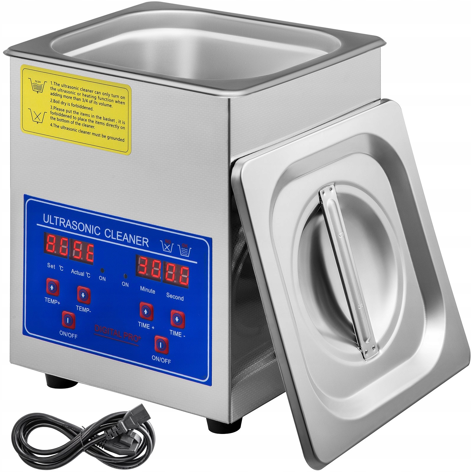 Ultrazvuková umývačka na čistenie šperkov a nástrojov 60 W 1,3 l