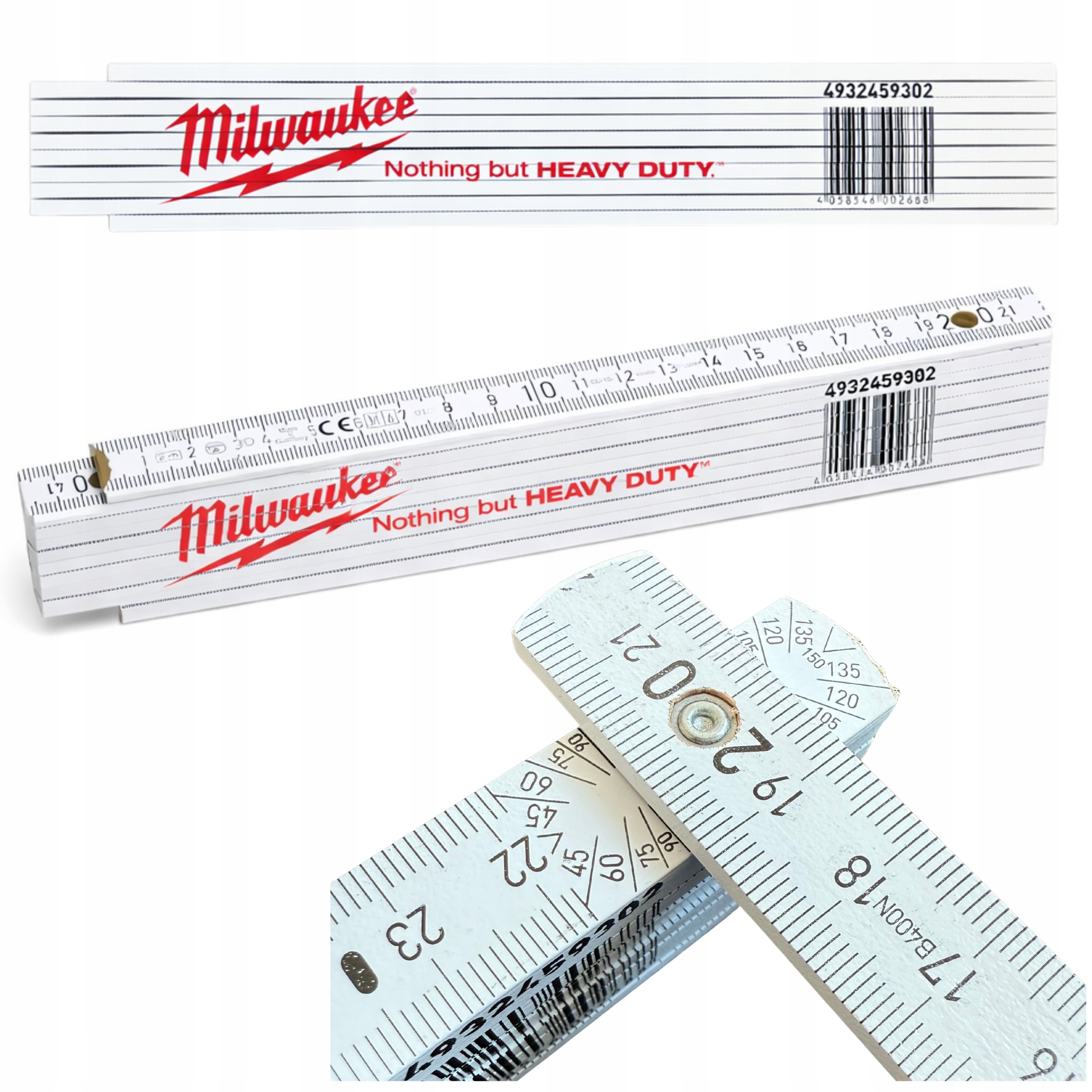 MIARA DREWNIANA SKŁADANA 2m MIARKA LINIJKA KĄTOMIERZ BUDOWLANY Z BLOKADĄ